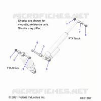 SUSPENSION, SHOCK MOUNTING, REAR SUSP.