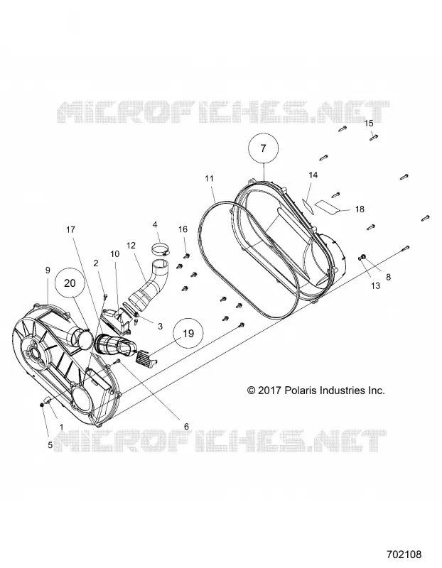 DRIVE TRAIN, CLUTCH COVER AND DUCTING