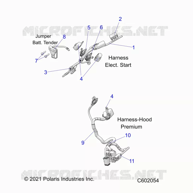ELEKTRIC, WIRE HARNESS, HOOD, ELEC. START