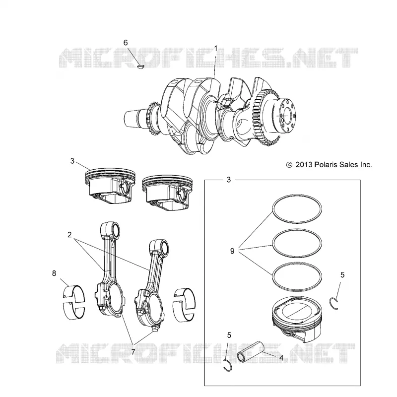 MOTOR, KURBELWELLE AND KOLBEN