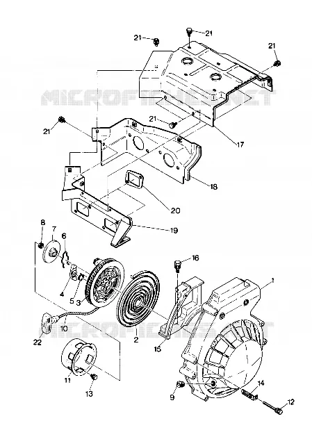 Gebläsegehäuse AND RÜCKZUG ANLASSER Sport (4914161416033A)