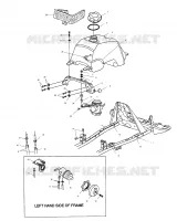TREIBSTOFF TANK AND VERGASER MOUNTING