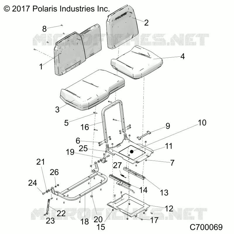 SITZ ASM. AND SLIDER