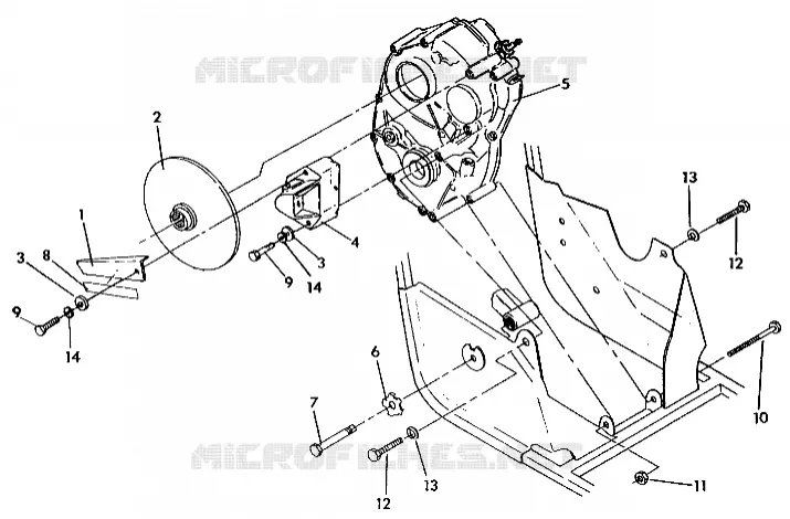 RH GETRIEBEGEHÄUSE   BREMSE MOUNTING Trail Boss / W928527 (4922892289029A)