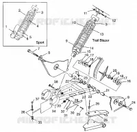 Schwingarm   SCHOCK Sport 400L W97BA38C and Trail Blazer W97BA25C (4940124012B011)