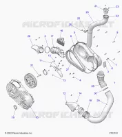 ANTRIEB, CLUTCH COVER AND DUCTING
