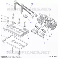 ENGINE, THROTTLE BODY AND VENTILDECKEL