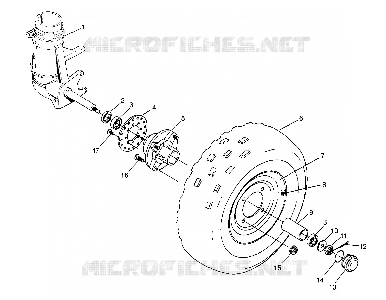 VORDERRAD ASSEMBLY Trail Boss W948527 (4926822682B001)
