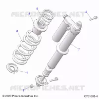 SUSPENSION, REAR SHOCK MOUNTING