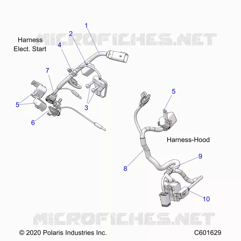 ELEKTRIC, WIRE HARNESS, HOOD, ELEC. START