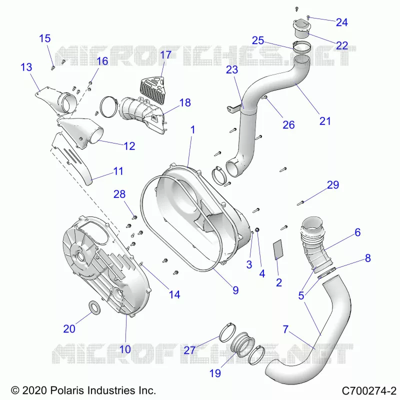 ANTRIEB, CLUTCH COVER AND DUCTING