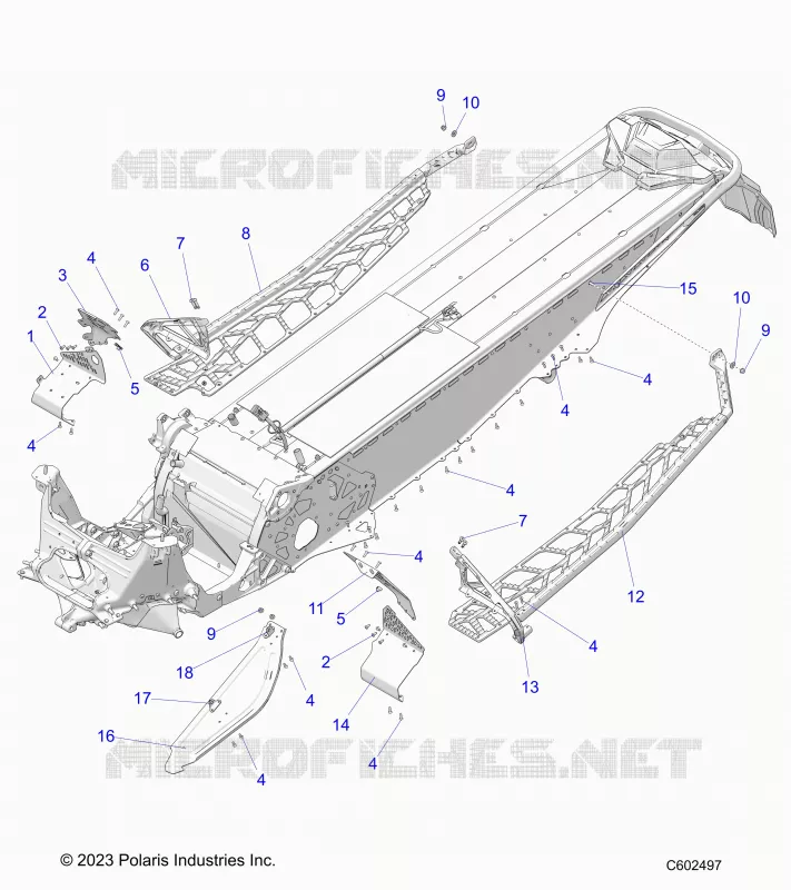 CHASSIS, CLUTCH GUARD, FOOTRESTS, AND RUNNINGBOARDS