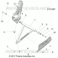 SUSPENSION, A-ARM AND STREBE MOUNTING