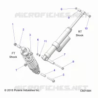 SUSPENSION, SHOCK MOUNTING, REAR SUSP.