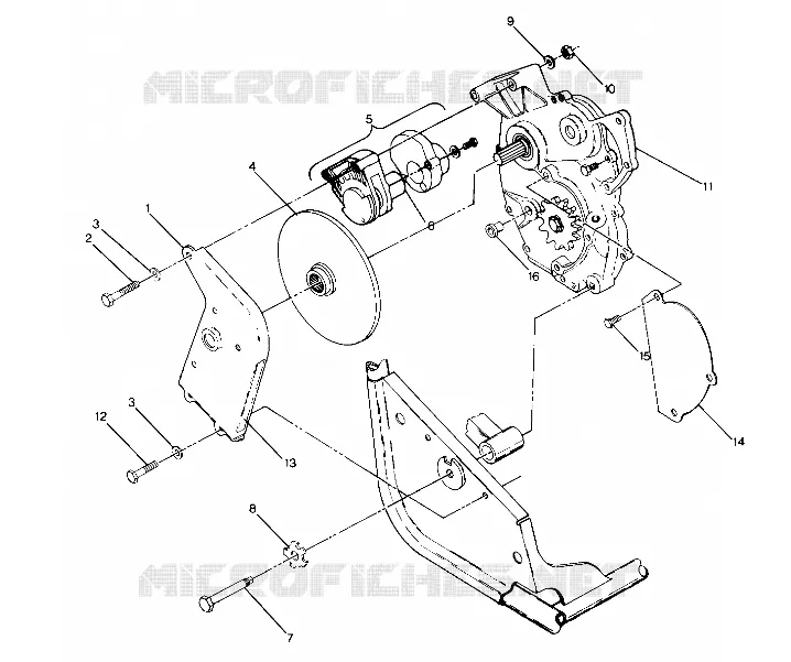 RIGHT HAND GEARCASE   BREMSE MOUNTING (4913491349029A)