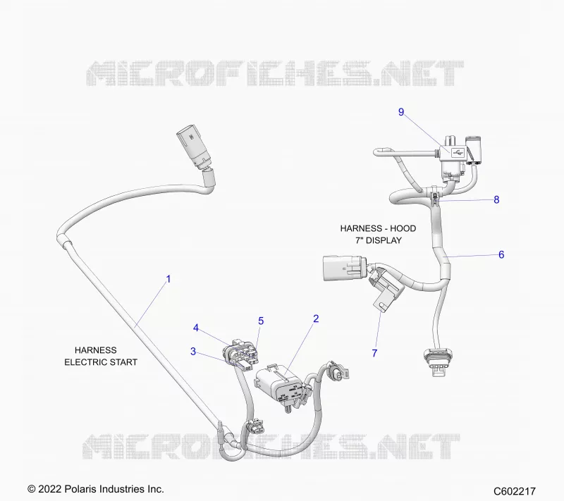 ELEKTRIC, WIRE HARNESS, HOOD, ELECTRIC START