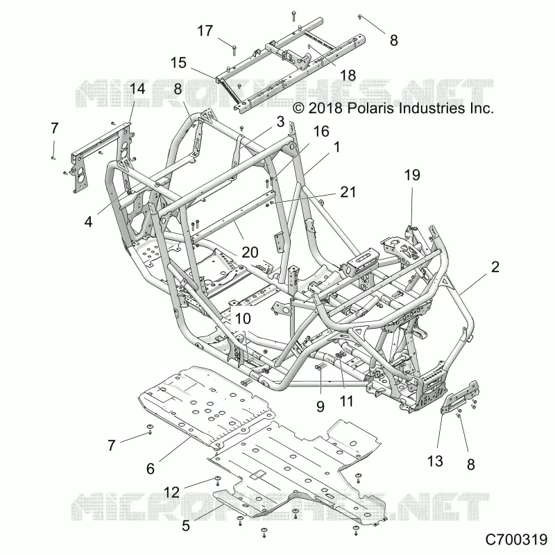 CHASSIS, MAIN FRAME AND SKID PLATES
