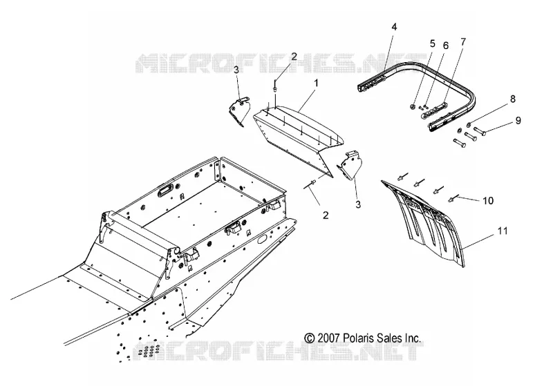 CHASSIS REAR BUMPER, HITCH AND SNOW FLAP