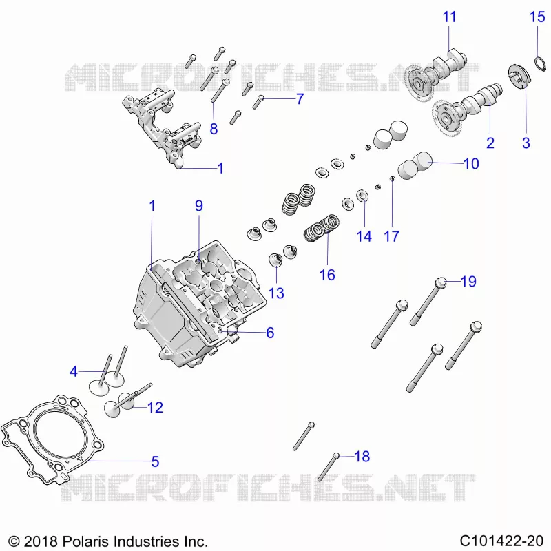 ENGINE, ZYLINDERKOPF, CAMS AND VALVES