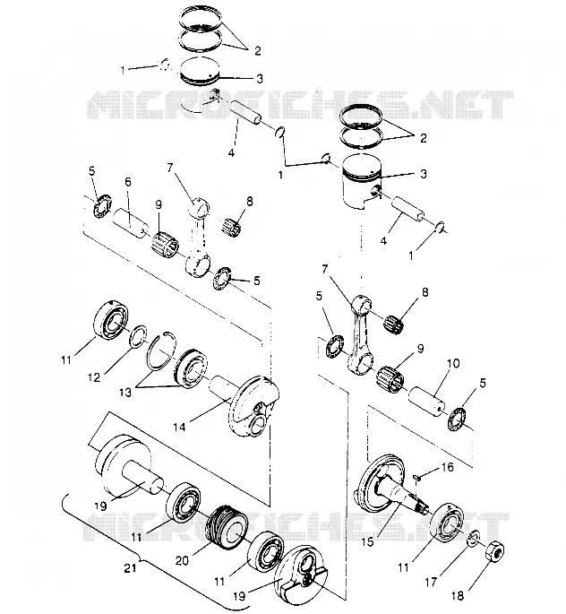 KOLBEN   KURBELWELLE SPORT 0950443, SPORT TOURING 0950243  AND EUROPEAN SP (4928822882C013)
