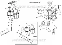 MOTOR, ÖLTANK AND LUFTFILTERKASTEN  ASM.