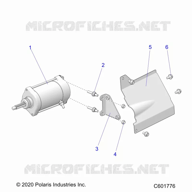 ANLASSER MOTOR/SHIELD