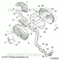 DRIVE TRAIN, CLUTCH COVER AND DUCTING