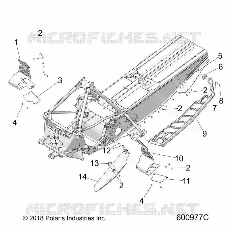 CHASSIS, CLUTCH GUARD/FOOTRESTS/RUNNING BOARDS