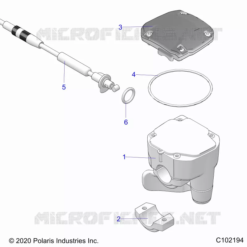 LENKUNG, CONTROLS, THROTTLE ASM. AND CABLE