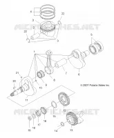 MOTOR, KURBELWELLE AND KOLBEN