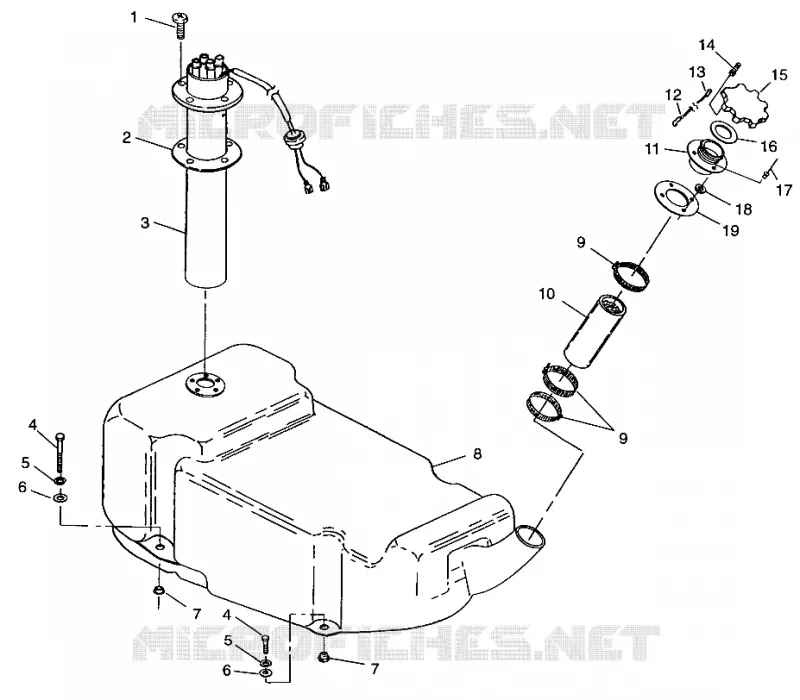 TREIBSTOFF TANK SL 700 B964066 and  Intl. SL 700 I964066 (4935633563A009)