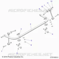SUSPENSION, STABILISATORSTANGE, REAR