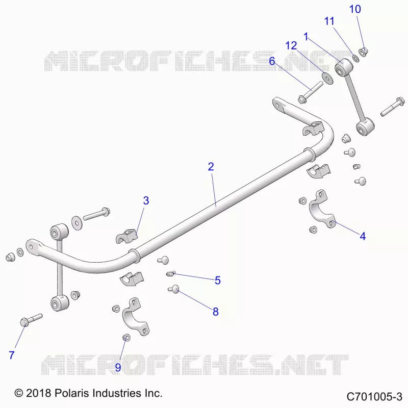 SUSPENSION, STABILISATORSTANGE, REAR