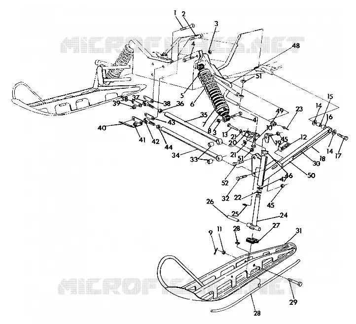 FRONT SUSPENSION AND SKI 500 SPX (4922552255013A)