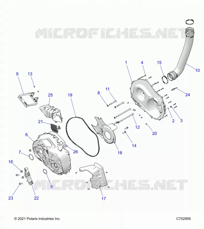 ANTRIEB, CLUTCH COVER AND DUCTING