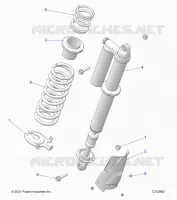 SUSPENSION, REAR SHOCK MOUNTING, STANDARD/PREMIUM