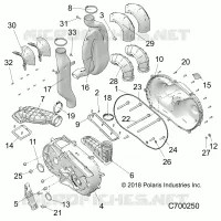 DRIVE TRAIN, CLUTCH COVER AND DUCTING