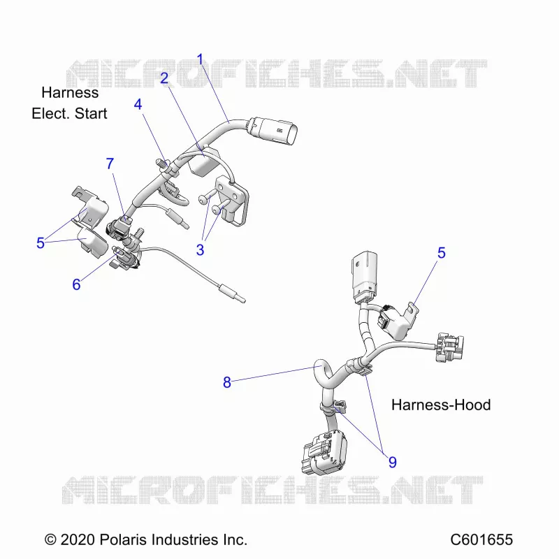 ELEKTRIC, WIRE HARNESS, HOOD, ELEC. START