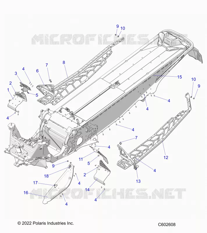 CHASSIS, CLUTCH GUARD, FOOTRESTS, AND RUNNINGBOARDS