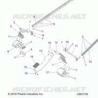 CHASSIS, CLUTCH GUARD, FOOTRESTS, TUNNEL GRIPS