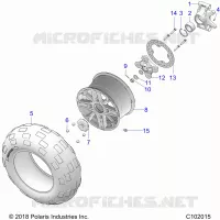 WHEELS, REAR AND HUB