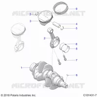 ENGINE, KURBELWELLE AND PISTON