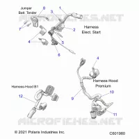 ELEKTRIC, WIRE HARNESS, HOOD, ELEC. START