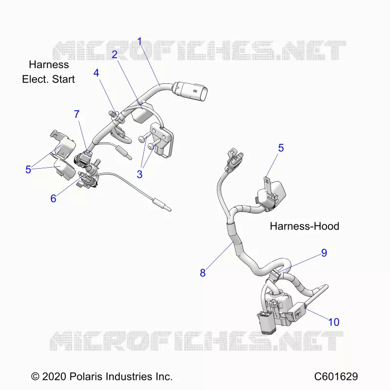 ELEKTRIC, WIRE HARNESS, HOOD, ELEC. START