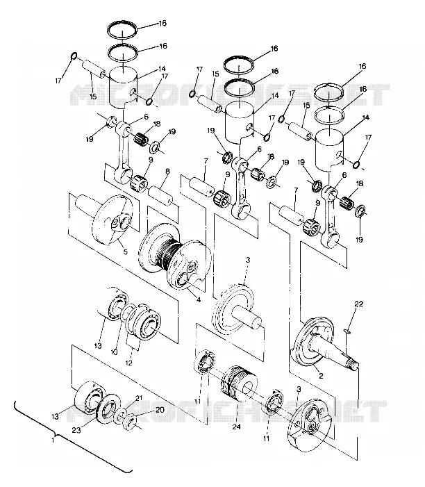 KOLBEN AND KURBELWELLE 650 (4916801680025A)