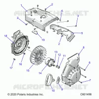 ENGINE, BLOWER HOUSING AND RÃŒCKZUG STARTER