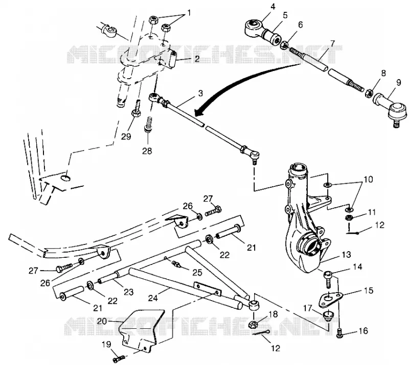 Querlenkern Scrambler 400 W98BC38C (4947254725B008)
