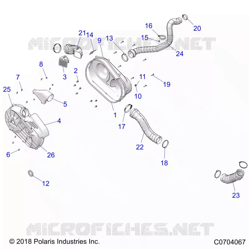 ANTRIEB, CLUTCH COVER AND DUCTING