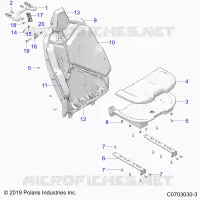 SITZ ASM., REAR, STANDARD -Z22R4E92AD/AJ (C0703030-3)