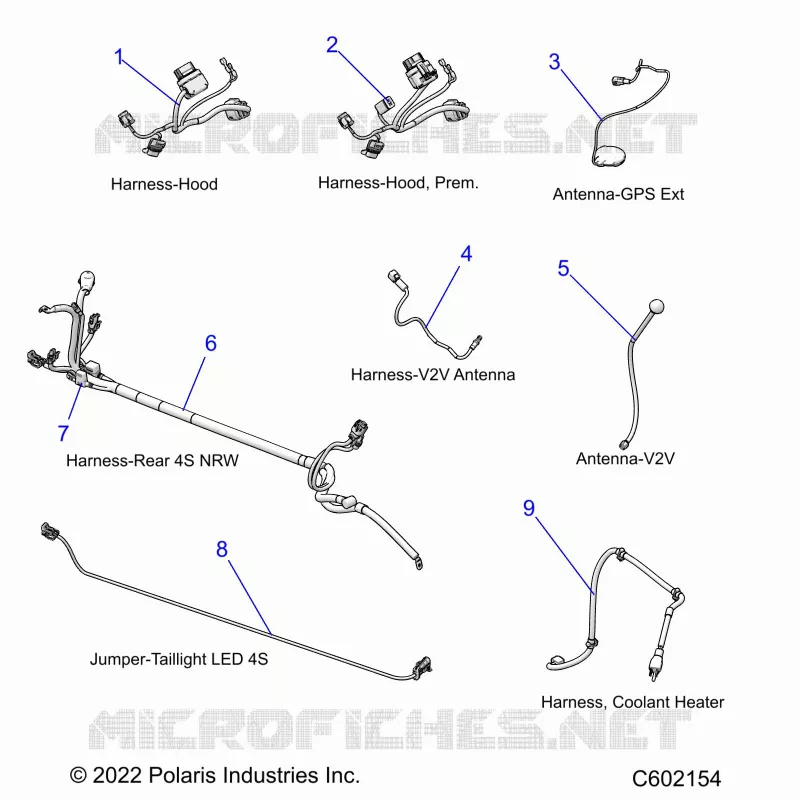 ELEKTRIC, WIRE HARNESSES, HOOD/JUMPERS, GPS